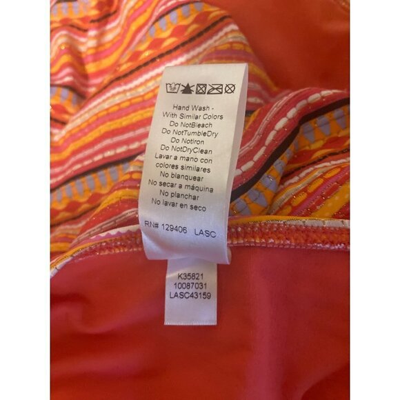 Women's Lascana Venus Swimsuit One Piece  Muti Orange Halter Top SZ 16 VGC Charm - Picture 8 of 8